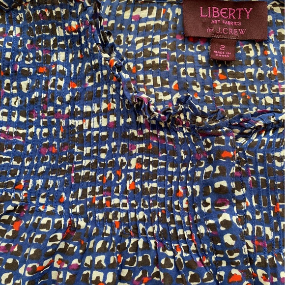 J. Crew Liberty Art Checkered Pop Over 2 - Picture 4 of 8